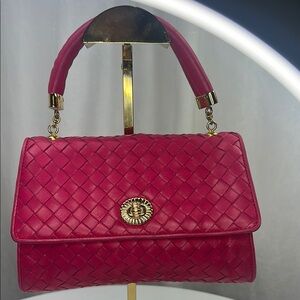 BOTTEGA VENETA hand bag and shoulder leather softener Woven Pink.